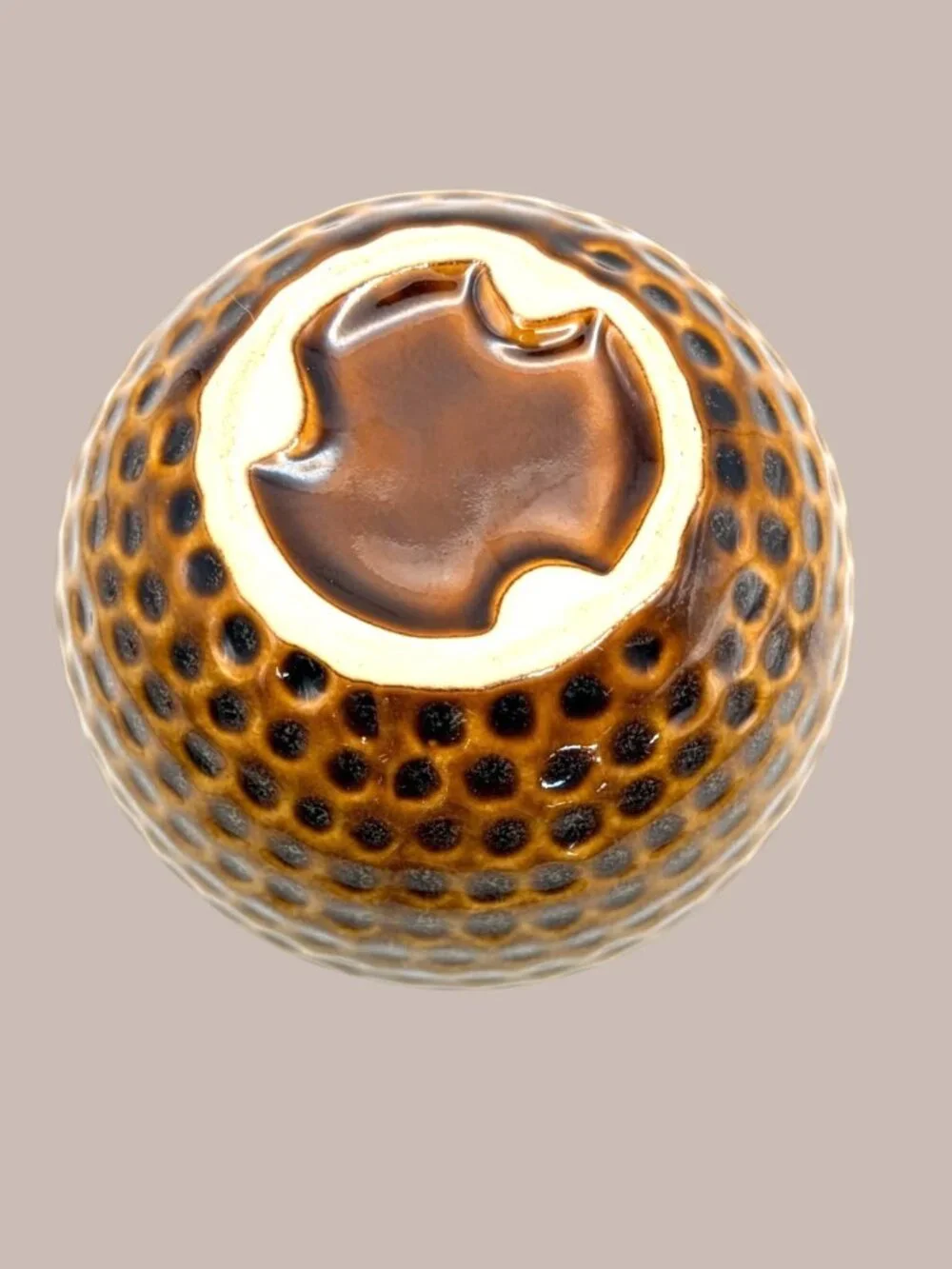 Vintage Mid Century Textured Ceramic Bud Vase Brown Speckled Glaze 4.5